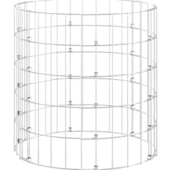vidaXL Kompostering^kompostbeholder Ø50x50 cm galvaniseret stål - Kompostbeholdere