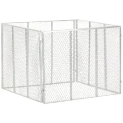 vidaXL Kompostering^kompostbeholder 100x100x77 cm galvaniseret jern - Kompostbeholdere