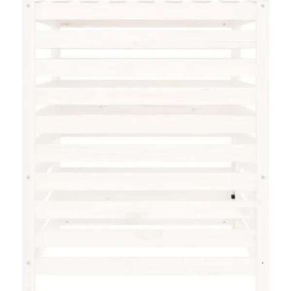 vidaXL Kompostering^kompostbeholder 82,5x82,5x99,5 cm massivt fyrretræ hvid - Kompostbeholdere