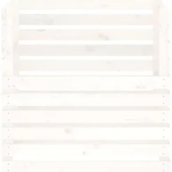 Clearance kompostbeholder 80x80x78 cm massivt fyrretræ hvid - Kompostbeholdere Kompostering
