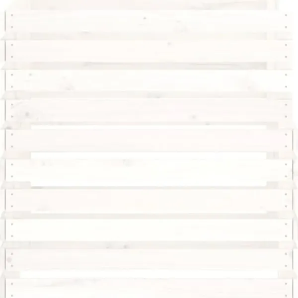 Clearance kompostbeholder 80x80x78 cm massivt fyrretræ hvid - Kompostbeholdere Kompostering