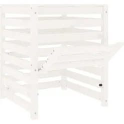 Sale kompostbeholder 63,5x63,5x77,5 cm massivt fyrretræ Hvid - Kompostbeholdere Kompostering