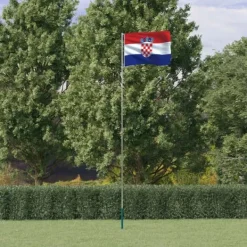Discount Kroatien flag og flagstang 5,55 m aluminium - Flag & vimpler Flag & Vindposer