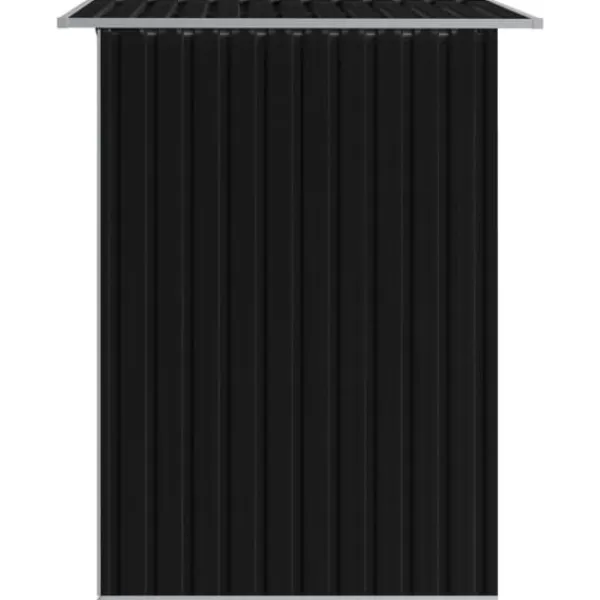 Best opbevaringsskur til haven 204x132x186 cm stål antracitgrå - Skure & Redskabsskure Skure, Garager & Carports