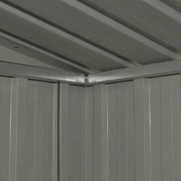 Best opbevaringsskur til haven 204x132x186 cm stål antracitgrå - Skure & Redskabsskure Skure, Garager & Carports