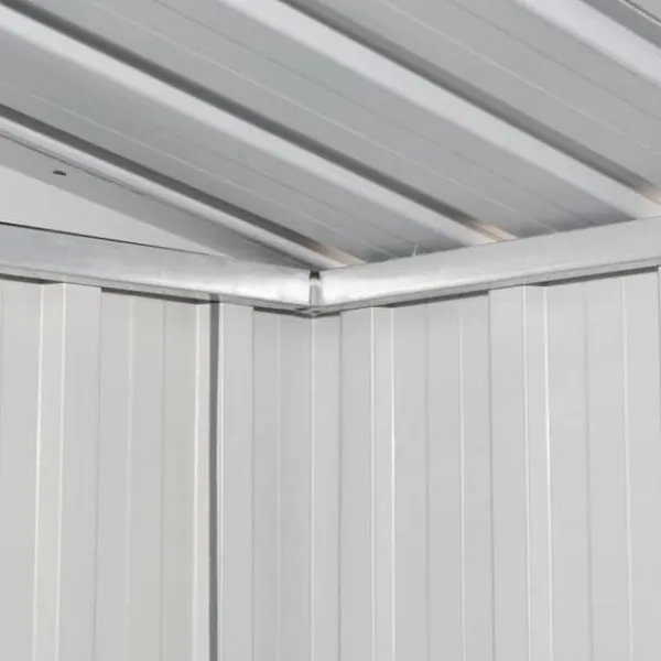 Discount opbevaringsskur til haven 204x132x186 cm stål brun - Skure & Redskabsskure Skure, Garager & Carports