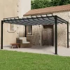 vidaXL Buer, Spalier, Lysthuse Uden Tag^pavillon med lameltag 3x4 m aluminium og stof antracitgrå - Festtelte & havepavilloner