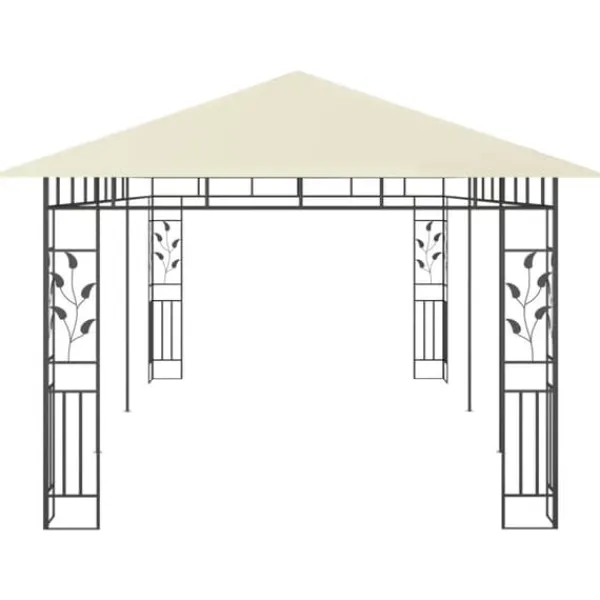 Discount pavillon med myggenet 6x3x2,73 cm cremefarvet - Festtelte & havepavilloner Telte & Lysthuse