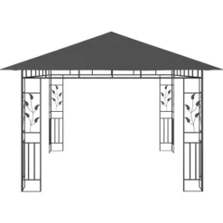 vidaXL Telte & Lysthuse^pavillon med myggenet 4x3x2,73 m 180 g/m² antracitgrå - Festtelte & havepavilloner