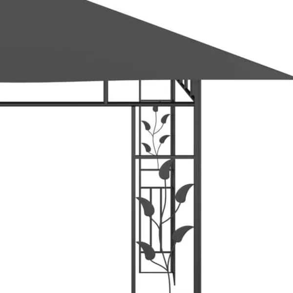 vidaXL Telte & Lysthuse^pavillon med myggenet 4x3x2,73 m 180 g/m² antracitgrå - Festtelte & havepavilloner