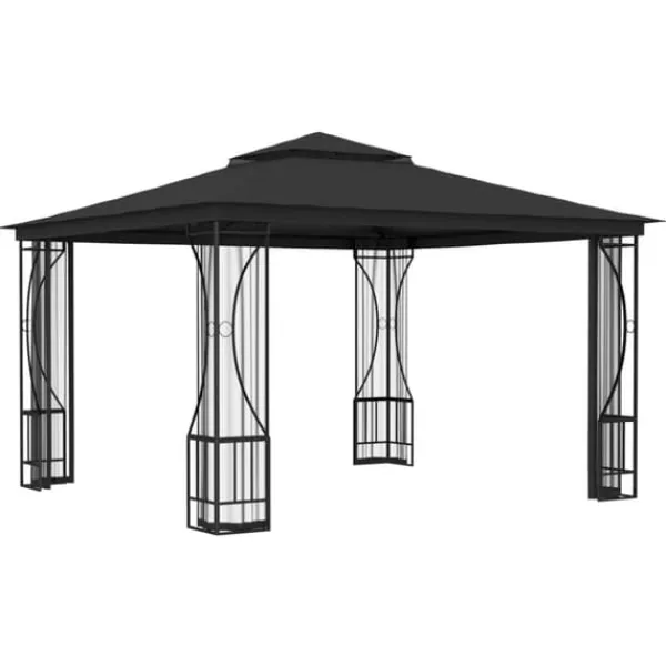 vidaXL Telte & Lysthuse^pavillon med net 300x300x265 cm antracitgrå - Festtelte & havepavilloner