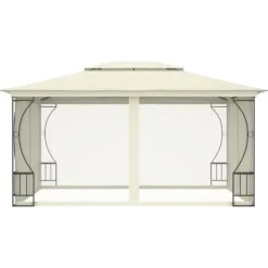 Discount pavillon med net 300x400x265 cm cremefarvet - Festtelte & havepavilloner Telte & Lysthuse
