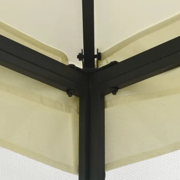 Discount pavillon med net 300x400x265 cm cremefarvet - Festtelte & havepavilloner Telte & Lysthuse