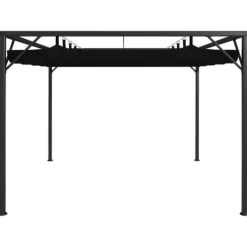 vidaXL Telte & Lysthuse^pavillon med sammenrulleligt tag 3x3 m antracitgrå - Festtelte & havepavilloner