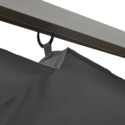 vidaXL Buer, Spalier, Lysthuse Uden Tag^pergola med sammenrulleligt tag 3x3 m 180 g/m² antracitgrå - Havebuer, espalierer & pergolaer