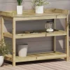 Clearance plantebord med hylder 108x45x86,5 cm imprægneret fyrretræ - Planteborde Plantningsbænke
