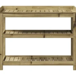 Clearance plantebord med hylder 108x45x86,5 cm imprægneret fyrretræ - Planteborde Plantningsbænke