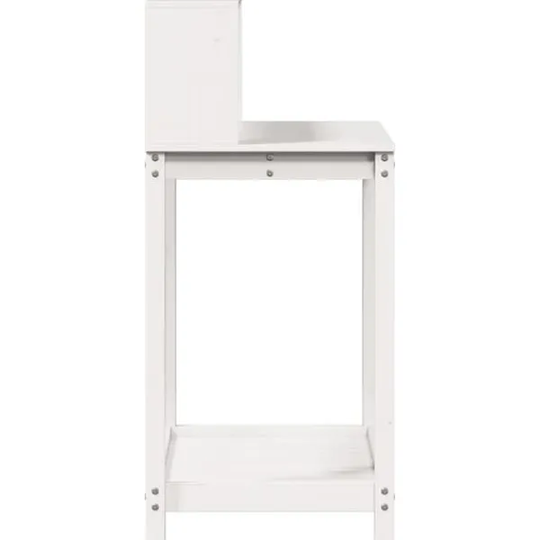 Sale plantebord med hylder 82,5x50x109,5 cm massivt fyrretræ hvid - Planteborde Plantningsbænke