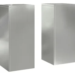 vidaXL Plantestativer^Planteholdere 2 pcs Sølv 24 x 24 x 55 cm Galvaniseret stål