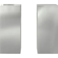 vidaXL Plantestativer^Planteholdere 2 pcs Sølv 24 x 24 x 55 cm Galvaniseret stål