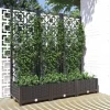 Sale plantekasse med espalier 120x40x121,5 cm PP sort - Plantekrukker Krukker & Plantebeholdere