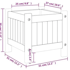 New plantekasse med for 31x31x30 cm massivt akacietræ - Plantekrukker Krukker & Plantebeholdere