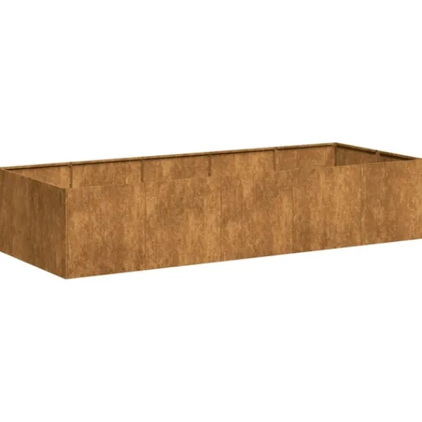 Discount plantekasse rustfarvet 200x80x40 cm forvitringsstål Krukker & Plantebeholdere
