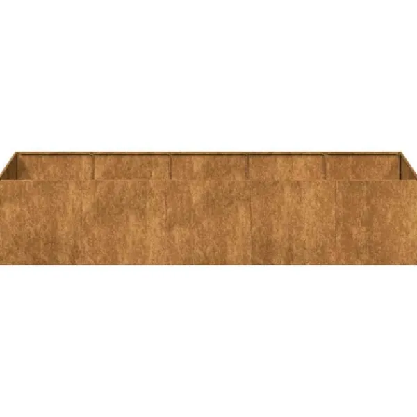 Discount plantekasse rustfarvet 200x80x40 cm forvitringsstål Krukker & Plantebeholdere