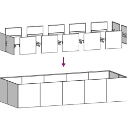 Discount plantekasse rustfarvet 200x80x40 cm forvitringsstål Krukker & Plantebeholdere