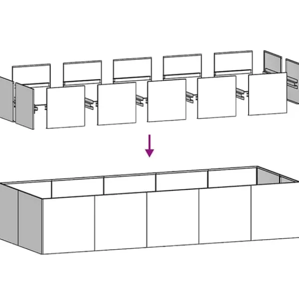 Discount plantekasse rustfarvet 200x80x40 cm forvitringsstål Krukker & Plantebeholdere