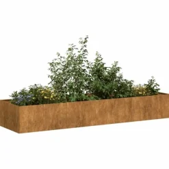 vidaXL Krukker & Plantebeholdere^plantekasse rustfarvet 280x80x40 cm forvitringsstål