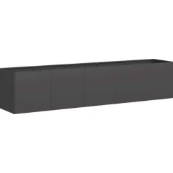 Hot plantekasse sort 200x40x40 cm koldvalset stål Krukker & Plantebeholdere