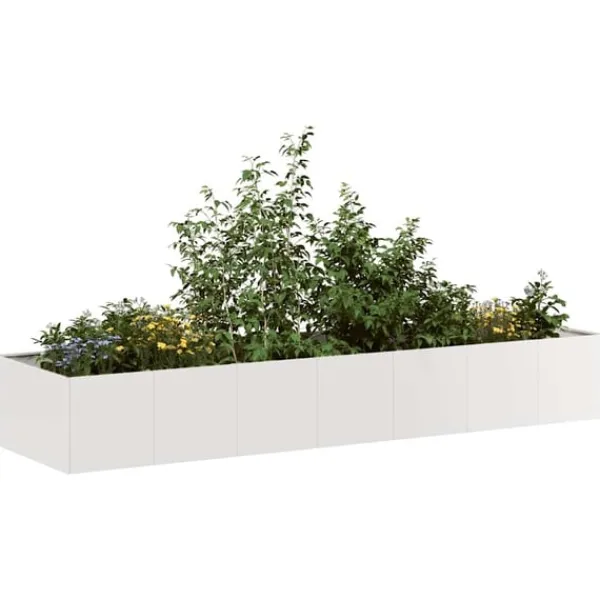 vidaXL Plantningsbænke^plantekasse 280x80x40 cm rustfrit stål
