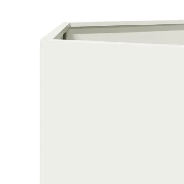 Clearance plantekasse 138x120x45 cm sekskantet stål hvid Krukker & Plantebeholdere