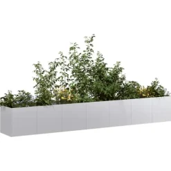 Sale plantekasse 280x40x40 cm galvaniseret stål Plantestativer
