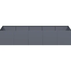 vidaXL Krukker & Plantebeholdere^plantekasse 200x80x40 cm stål antracitgrå