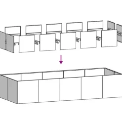 vidaXL Krukker & Plantebeholdere^plantekasse 200x80x40 cm stål antracitgrå