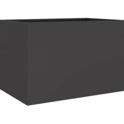 vidaXL Krukker & Plantebeholdere^plantekasse 62x47x46 cm koldvalset stål sort - Plantekrukker