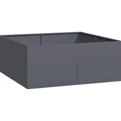 Clearance plantekasse 100x100x40 cm stål antracitgrå Krukker & Plantebeholdere