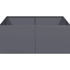 Clearance plantekasse 100x100x40 cm stål antracitgrå Krukker & Plantebeholdere