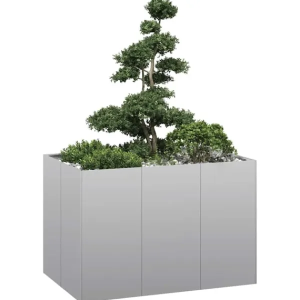 vidaXL Plantningsbænke^plantekasse 120x80x80 cm galvaniseret stål