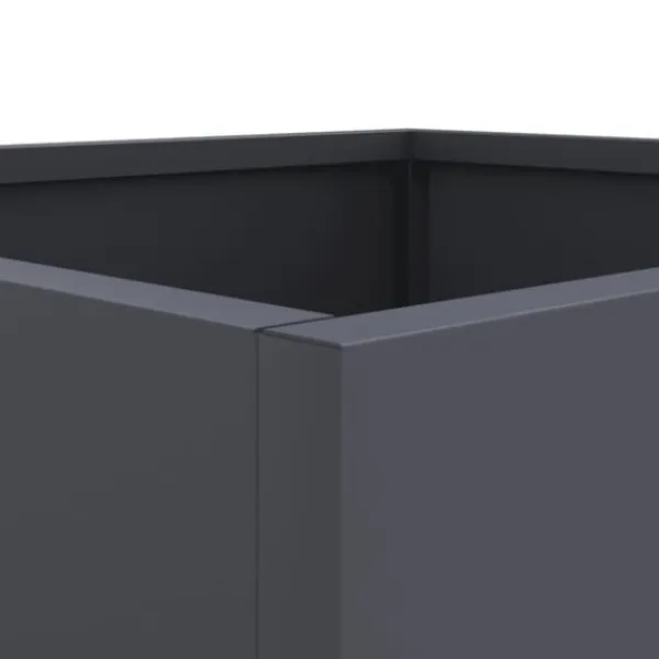 vidaXL Krukker & Plantebeholdere^plantekasse 32x29x75 cm koldvalset stål antracitgrå - Plantekrukker