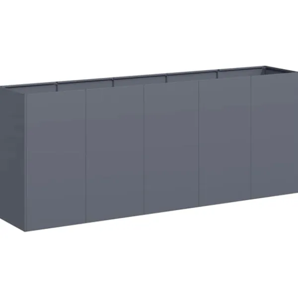 vidaXL Krukker & Plantebeholdere^plantekasse 200x40x80 cm koldvalset stål antracitgrå