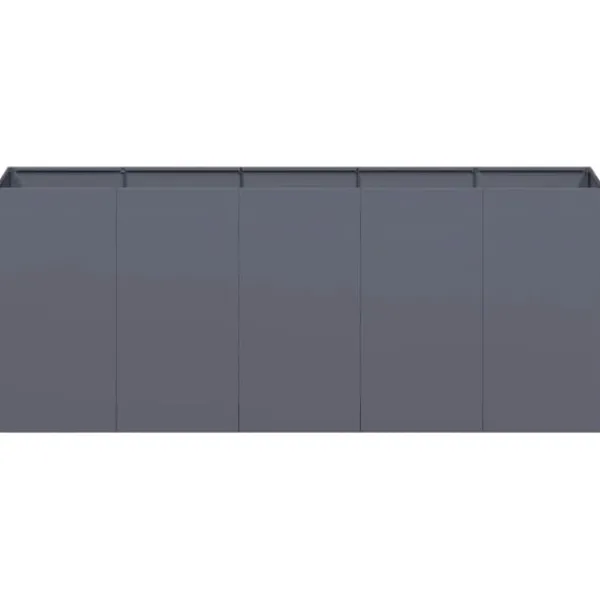 vidaXL Krukker & Plantebeholdere^plantekasse 200x40x80 cm koldvalset stål antracitgrå