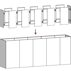vidaXL Krukker & Plantebeholdere^plantekasse 200x40x80 cm koldvalset stål antracitgrå