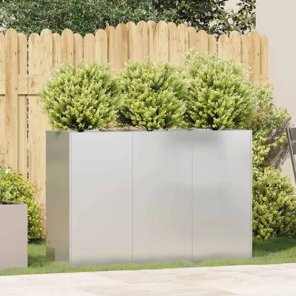 vidaXL Krukker & Plantebeholdere^plantekasse 120x40x80 cm rustfrit stål