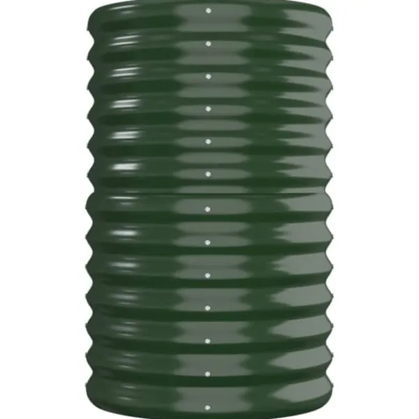 vidaXL Krukker & Plantebeholdere^plantekasse 260x40x68 cm pulverlakeret stål grøn - Plantekrukker