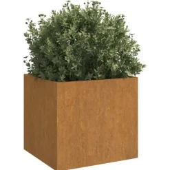 Sale plantekasser 2 stk. 42x40x39 cm cortenstål - Plantekrukker Krukker & Plantebeholdere