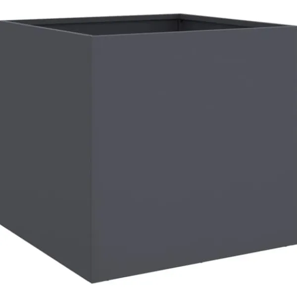 vidaXL Krukker & Plantebeholdere^plantekasser 2 stk. 49x47x46 cm koldvalset stål antracitgrå - Plantekrukker