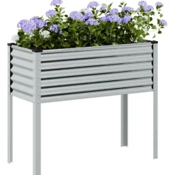 Outlet plantekrukke 100x41x90 cm galvaniseret stål Plantningsbænke
